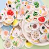 1 Stück Puppenhauszubehör Mini Dim Sum Platte DIY Miniaturlandschaft Feengarten Dekor Spielessen Ornamente