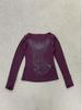 T-shirt Stampata a Maniche Lunghe Street Style Retrò Autunnale da Donna