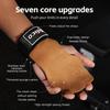 Gym Gloves Weightlifting Cowhide Leather Anti-Slip Breathable for Fitness Training Workout Pull-up Deadlift Palm Protection