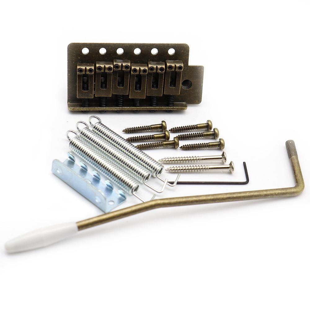 

1Set Guitar Tremolo Bridge 6 String Copper Zinc Alloy Tremolo Bridge System for ST SQ Style Electric Guitar Bronze