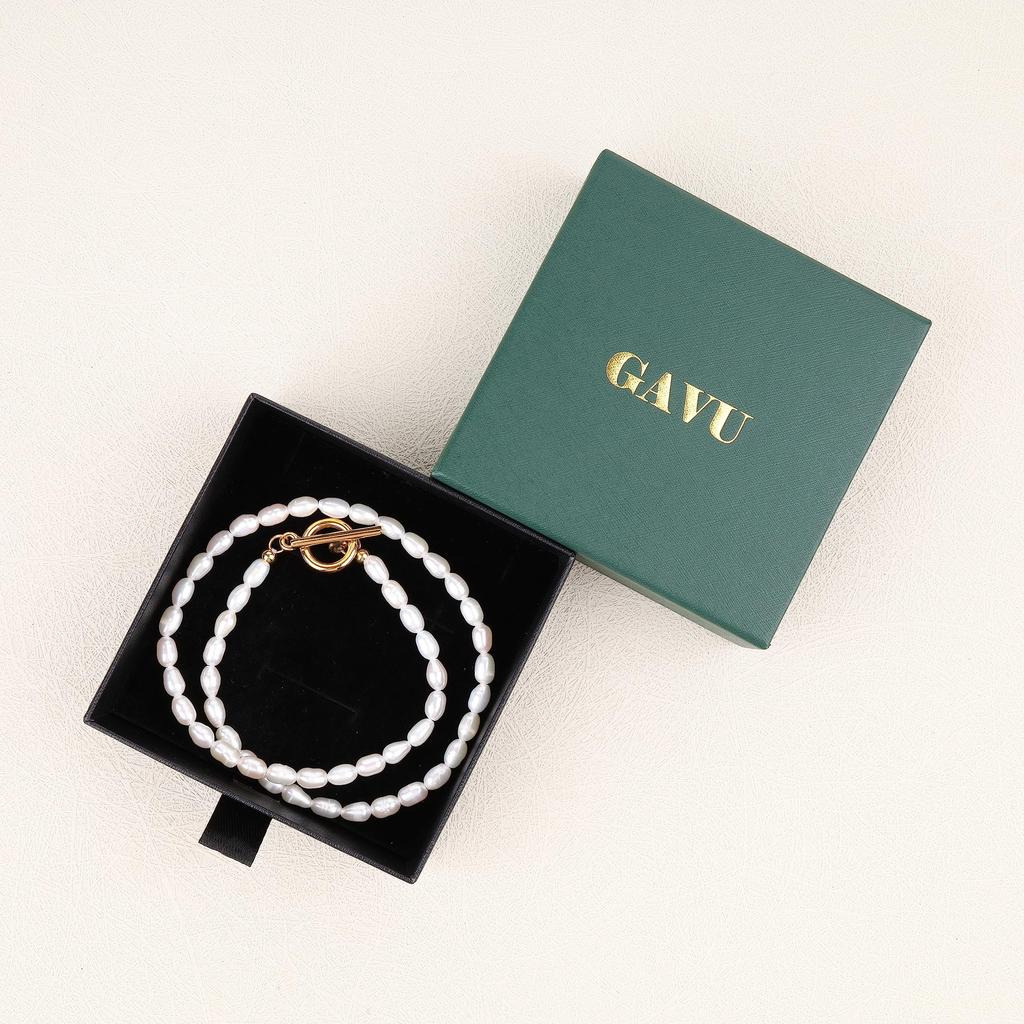 GAVU Freshwater Pearl Stainless Steel Necklace for Women [GAVU]