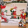 Christmas Delightful Wooden Tabletop Decor Featuring Fun Cartoon Letter Designs For Welcome Noel Xmas