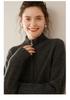 2025 Women's Casual Cashmere Knit Cardigan with Stand Collar, Loose Fit, and Zipper - Simple, Fashionable Long Sleeve Jacket