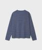 Bellie City Grunge Stripe Long Sleeve - Multi Indigo Blue