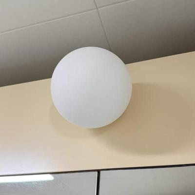 Smooth Frosted Glass Ball Milky Wall Lamp Concealed Base White Round Wall Sconce For Living Room Balcony Aisle