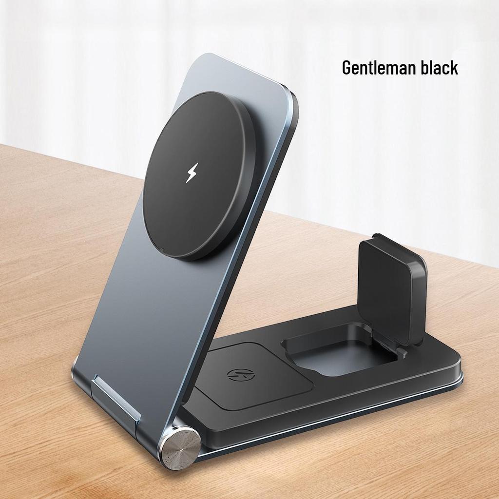 Original Magnetic Wireless Charger: Three-in-One Fast Charging Stand for Phone, Watch, and Earbuds