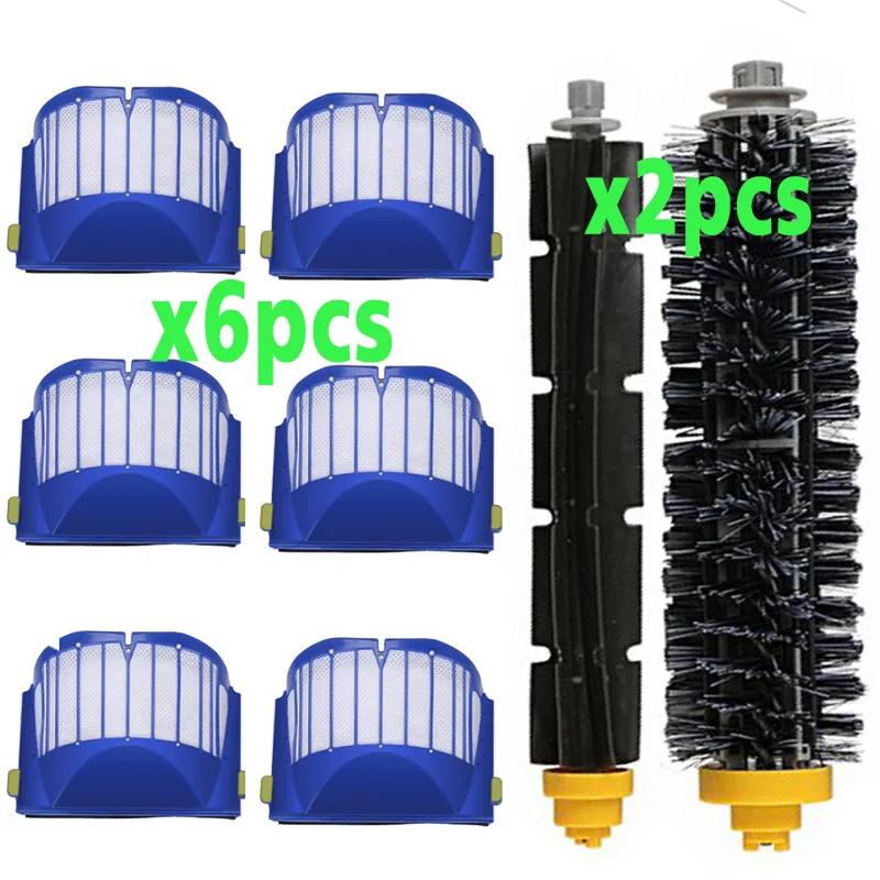 Replacement Part Kit For iRobot Roomba 600 Series 610 620 625 630 650 660 Vacuum Beater Bristle Brush+Aero Vac Filter+side Brush