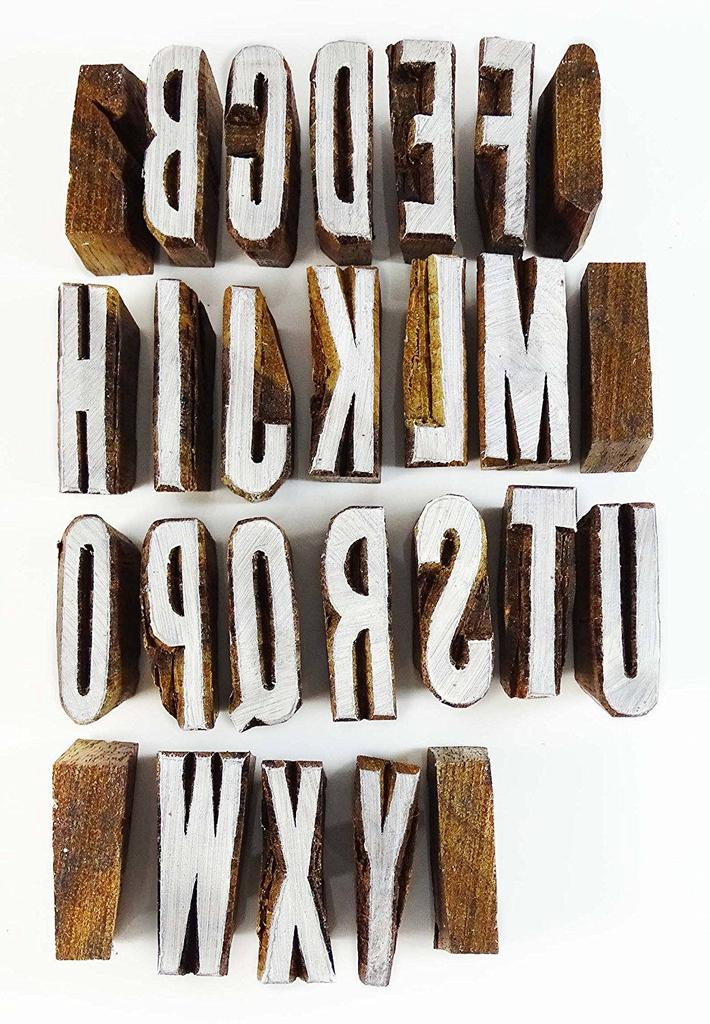 Stamps For Clay Alphabet Text Stamp Hand Craved Printing Block Textile Stamp