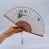 Old Changmen Suzhou Double-Sided Embroidery Folding Fan: Ancient Cheongsam Style for Women