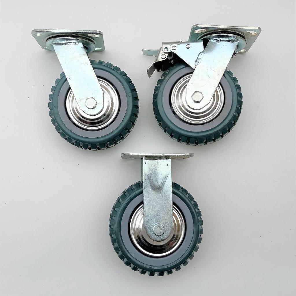 Industrielles Schwerlast-Graues Schwenkrad mit PVC