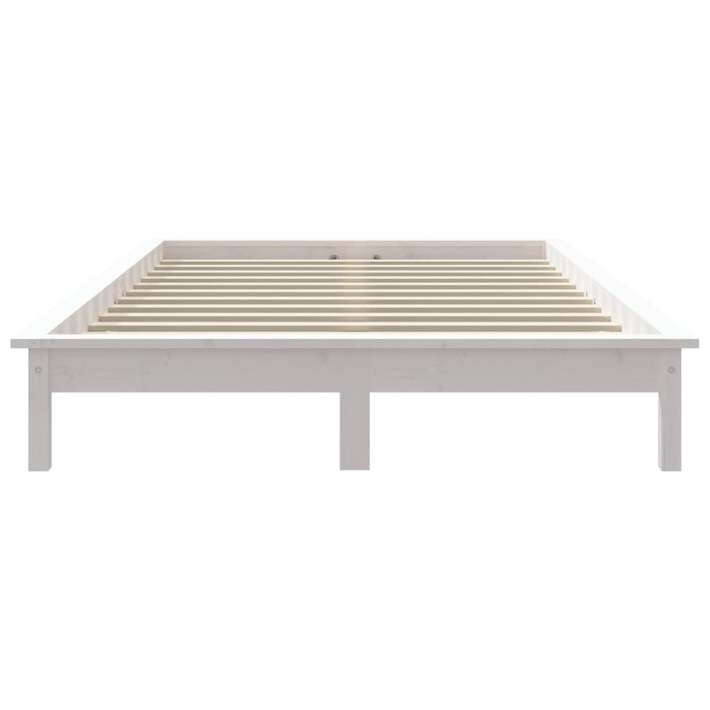 Solid Wood Bed White 180 X 200 Cm Pine