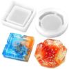 Silicone Mold Ashtray Resin Mold Heart Square Mold For DIY Resin UV Crystal Epoxy Crafts Crystal Ashtray Home Decoration