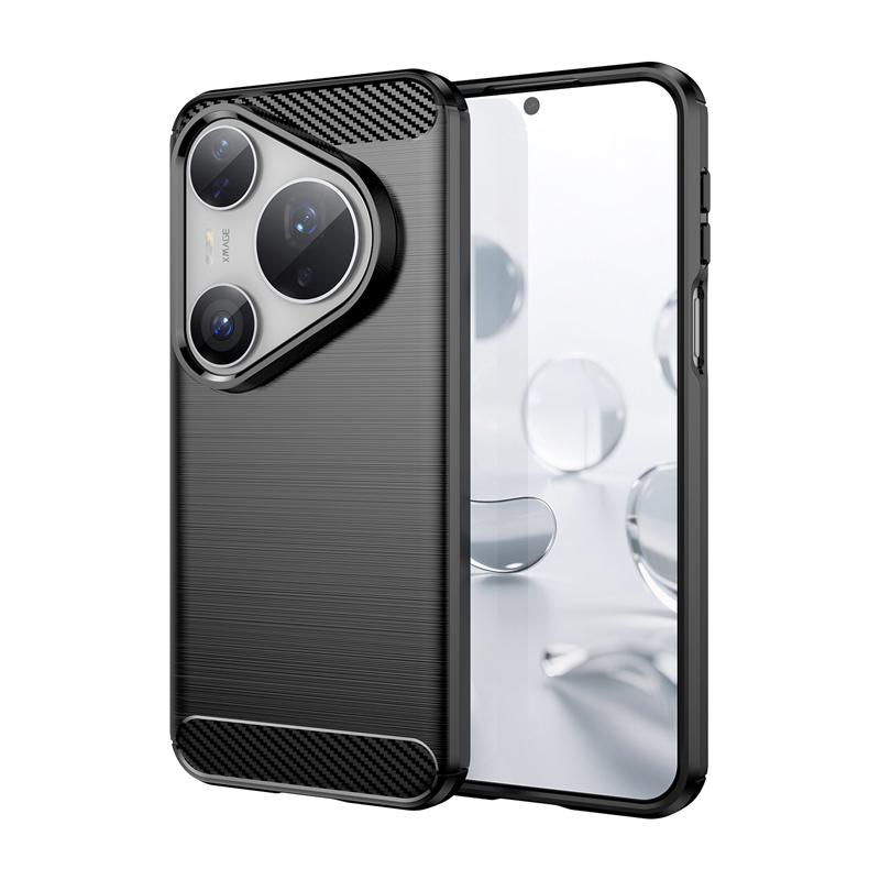 

For Huawei Pura 80 Pro Case Anti-knock Silicone Carbon Fiber Back Cover Huawei Pura 80 Ultra Case For Huawei Pura 80 Pro Case Huawei Pura 80