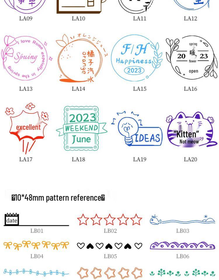 Custom Flower Shop Logo Stamp - Seal Design, DIY Patterns (Round & Rectangle)
