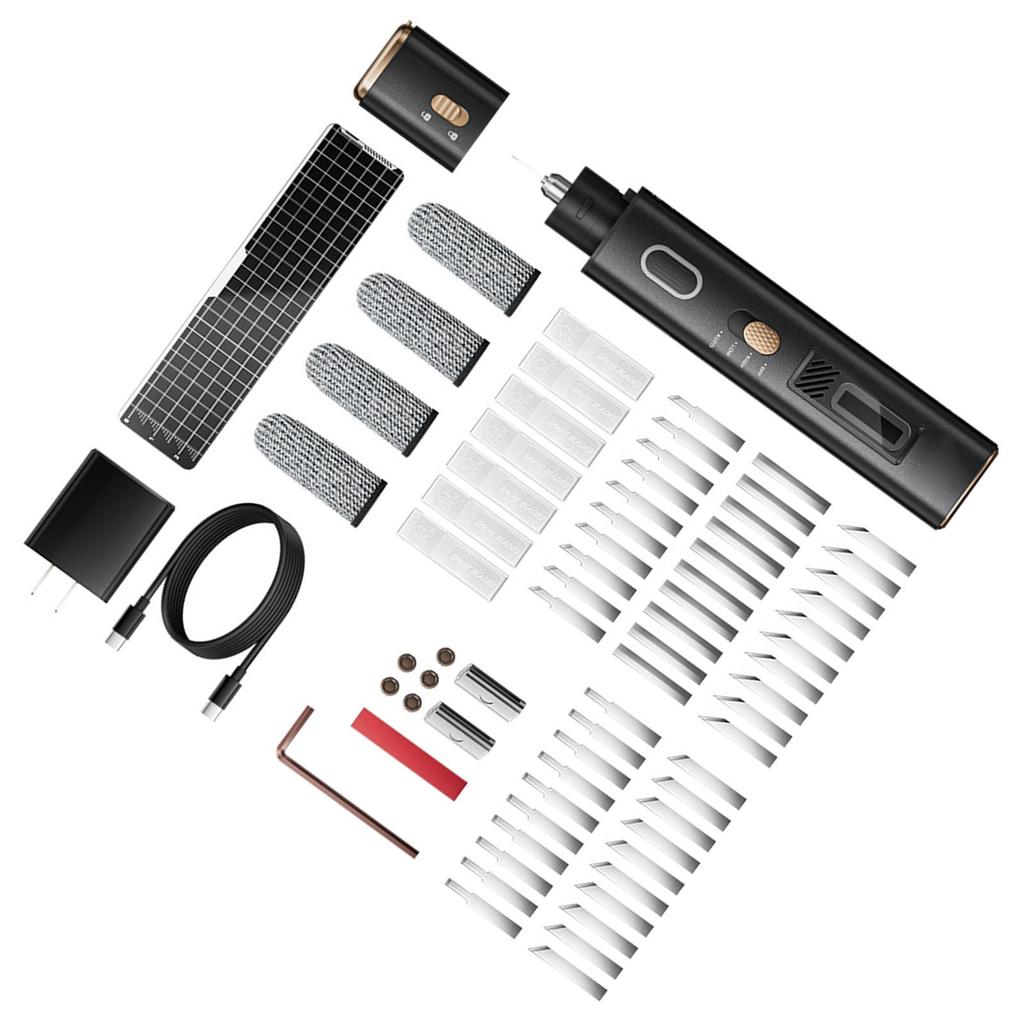 Ultrasonic Cutter 40kHz High   Portable Handheld Ultrasonic Cutting Tool with 50 Replacement Blades for PCB Circuit Board Plastics Wood