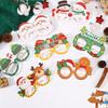 Runtowo 12 Stück Papier Lustige Foto Requisiten Brillen 2025 Frohe Weihnachten Deko für Zuhause Weihnachtsgeschenke Neues Jahr 2026 Weihnachtsmann Navidad