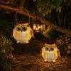 Solar Light, Owl Design Garden Decor, Outdoor Waterproof Metal Hanging Lantern Solar Garden Light for Outside Patio Yard Lawn Porch