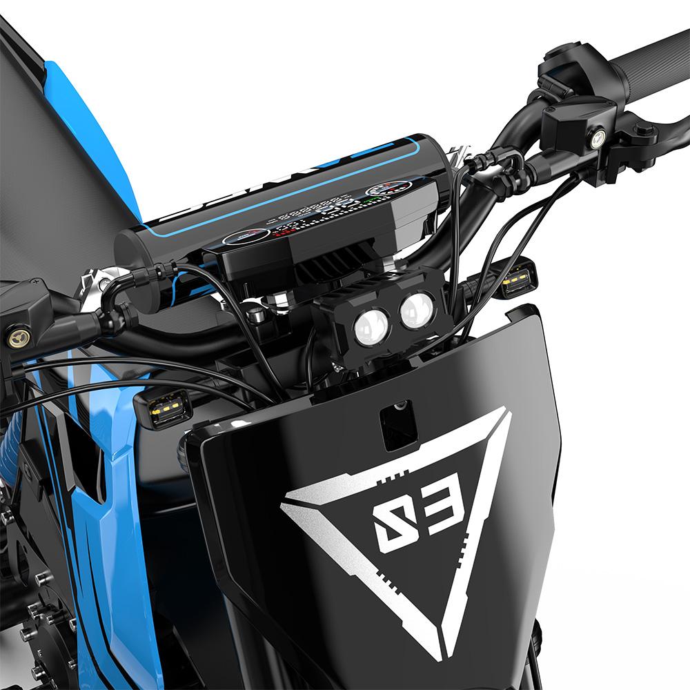 Electric Off Road Motorcycle ZAWAS S3 5000W Peak Motor 14" Electric Off Road Bike 60V 23.4AH Full Suspension Max Load 150Kg