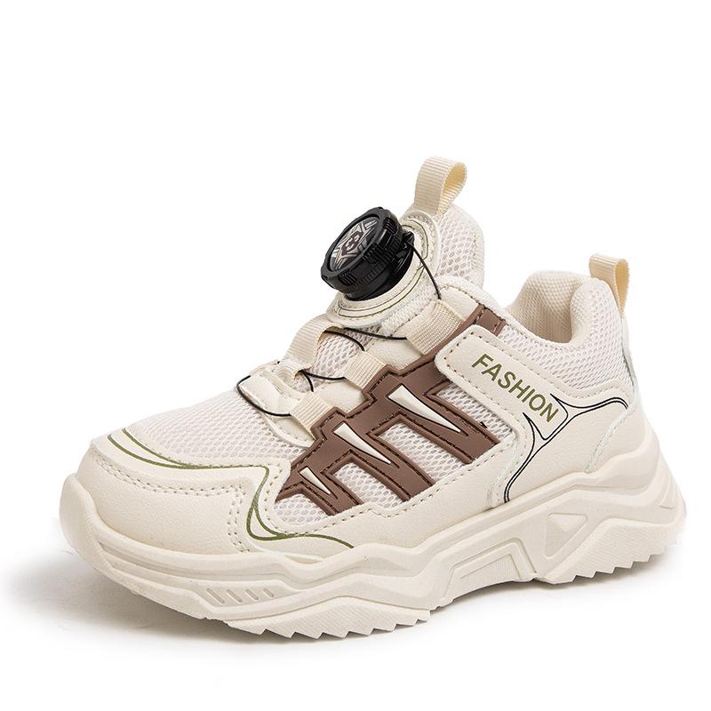 Children's sports shoes 2025 autumn new girls mesh breathable dad shoes boys handsome middle and older children running shoes