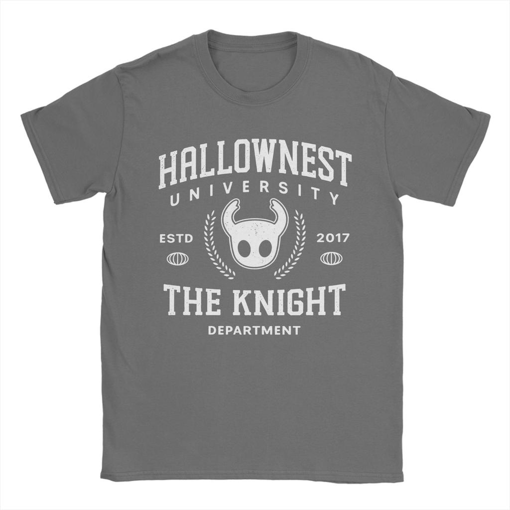 Hallownest University Hollow Knight Silksong T-Shirts Herren Baumwolle Vintage T-Shirt Rundhals T-Shirts Kurzarm Tops Geschenk
