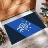 Rangers Football Bedruckter Flanell Teppich rutschfest weich Polyester Boden Teppich Indoor Dekor Matte für Schlafzimmer Wohnzimmer Sofa