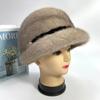 Genuine Mink Fur Hat Women's Luxury Winter Warm Fedora Brim Hats Stylish Outdoor Snow Natural Real Fur Hat