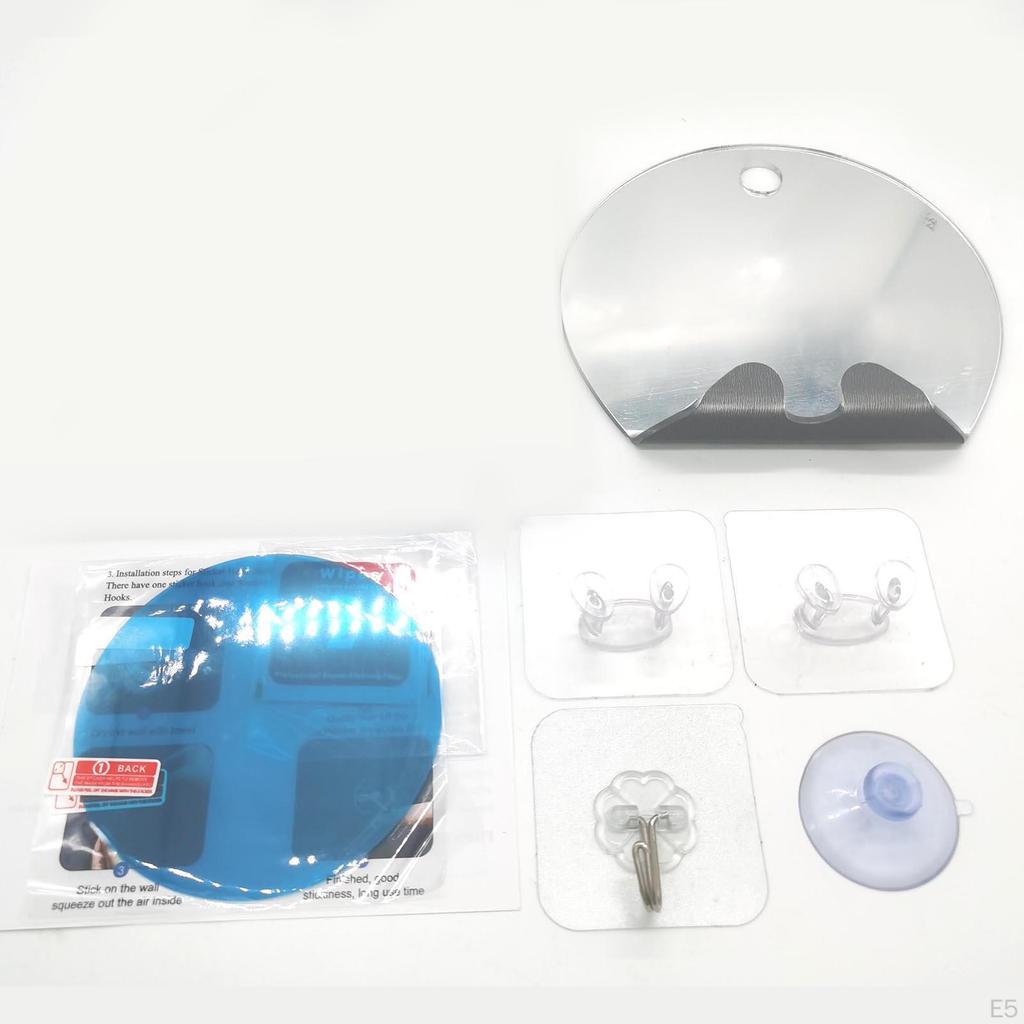 Portable Shower Shaving Makeup Mirror, with Suction Cup Wall Hanging, Travel Bathroom Anti Fog
