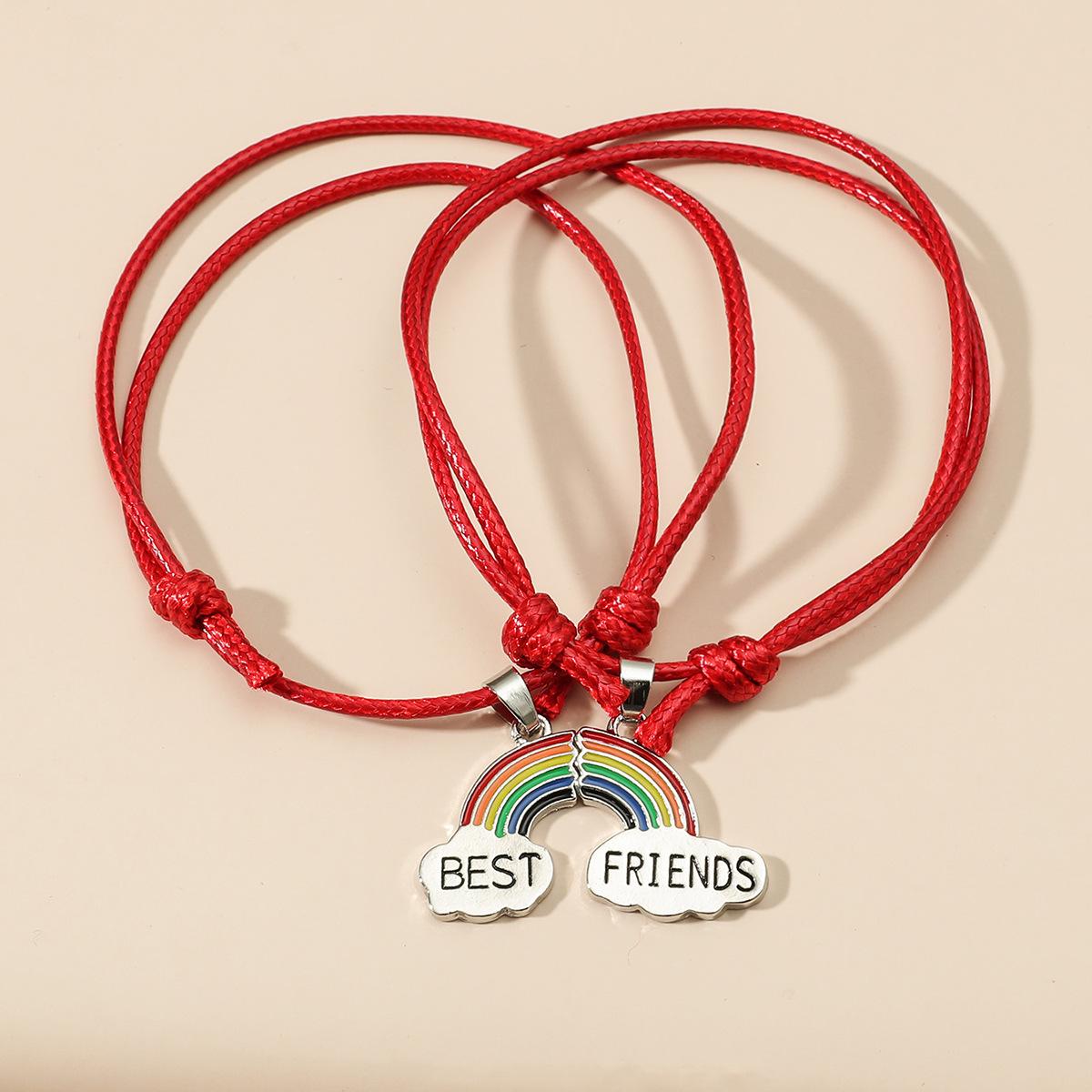 European & American Fashion Best Friends Rainbow Bracelet красный