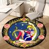 1pc Sailor Moon Artwork Round Carpet, Made of Polyester,Perfect for Decorating Office Chairs, Living Rooms