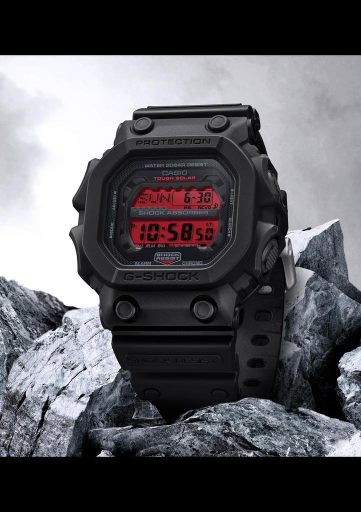 [Casio] G-SHOCK Watch GX-56BBR-1JF Men's Black X Red, Tough Solar, 200m Water Resistant, Shock Resistant