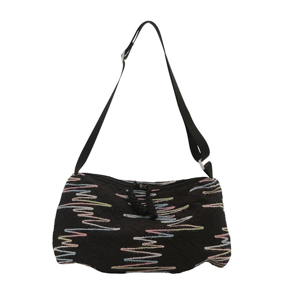 

Модная хлопковая наплечная сумка-мессенджер большой вместимости, портативная, ручная сумка, легкая сумка под мышкой для женщин