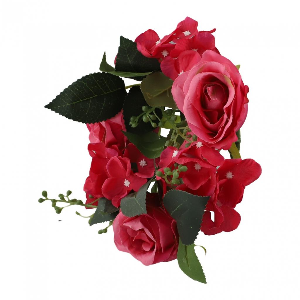 20cm Kerzenständer Kranz Künstlicher Rosen Kerzenständer Kranz Europäisch