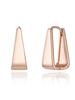 14K Volume Triangle One-Touch Earrings (Gold Pin) ELGPEE436