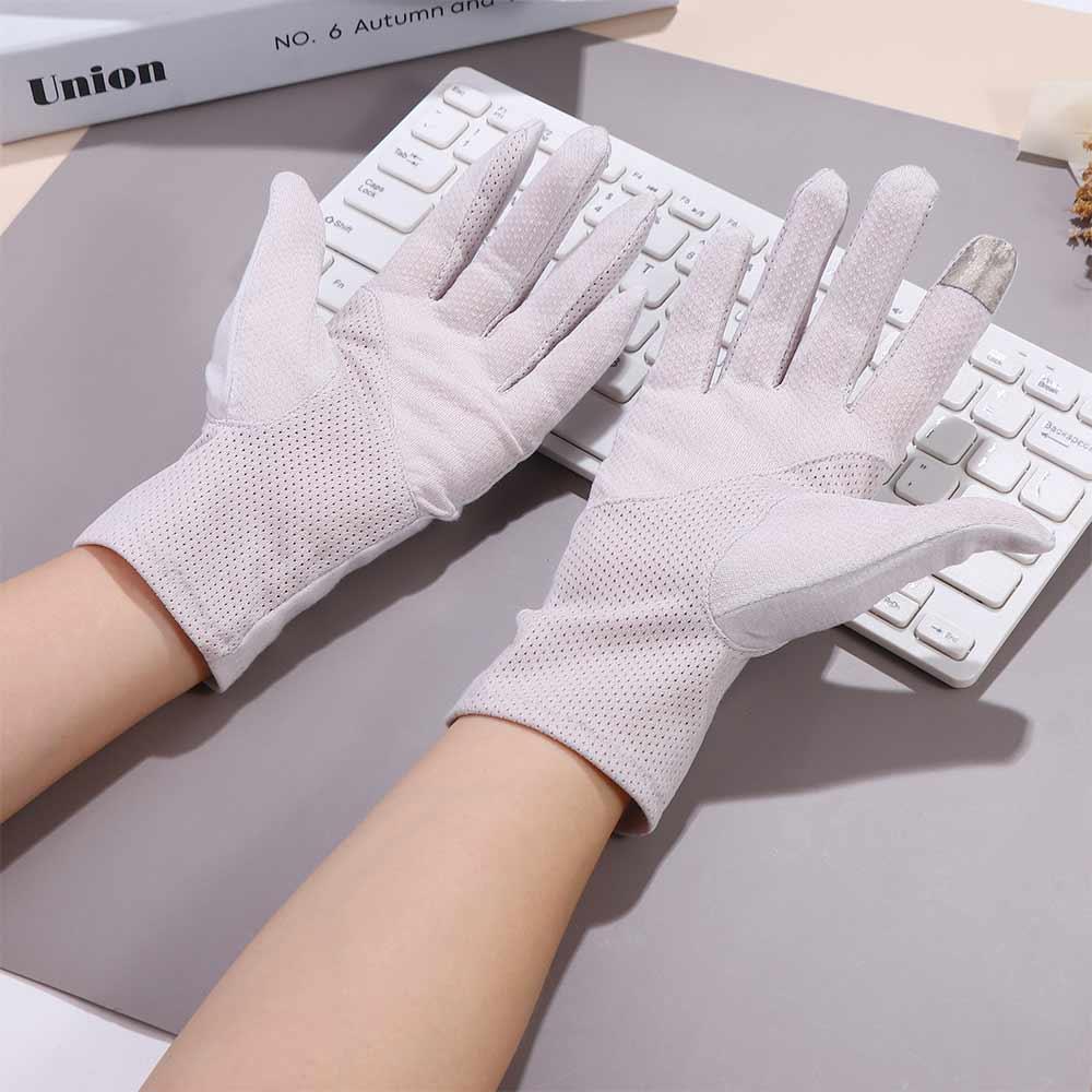 Gloves Anti-UV Gloves Outdoor Mittens Summer Sunscreen Gloves Women Driving Gloves Solid Color