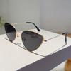 Vintage Cat Eye Sunglasses Women  Fashion Mirror Outdoor Casual Shades Retro Trendy Luxury Brand Design Sun Glasses