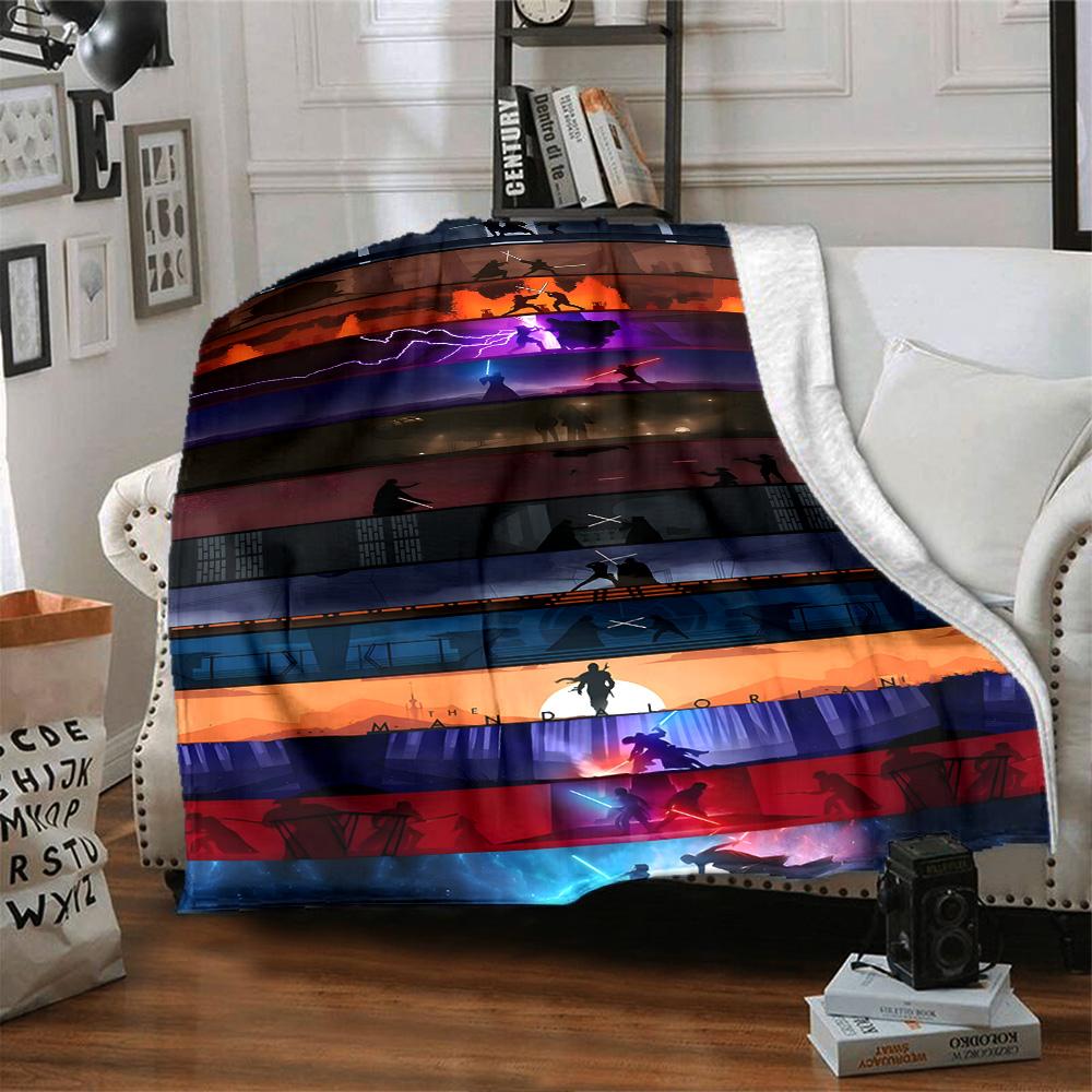 Star Wars Blanket Soft Cozy Great for Sofa Seaside Office Chair Four Seasons Universal Digital Print Ideal Gift For Birthday Valentine'S Day