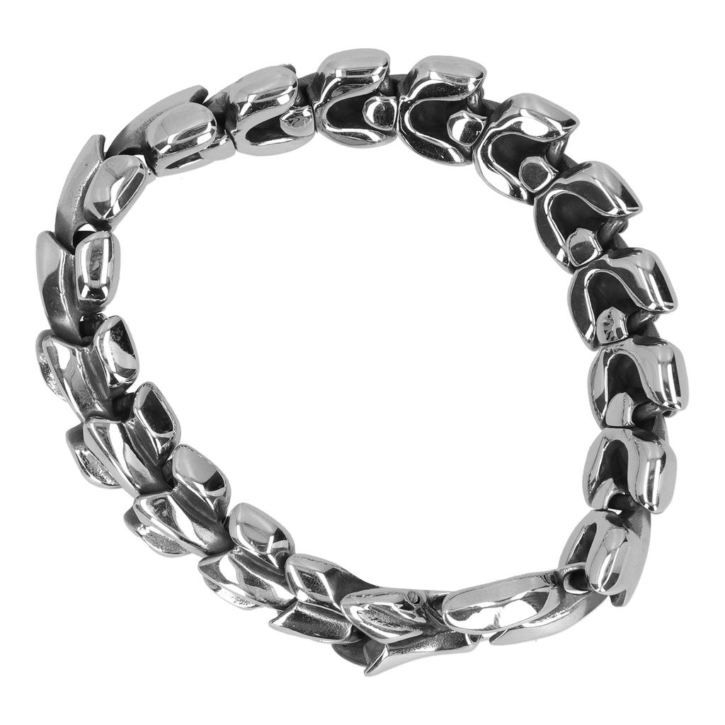 Keel Chain Link Bracelet Punk Style Wristband Retro Titanium Steel Bangle Decoration for Man