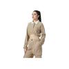 Nike Colorblock Sport Crop Polo Long Sleeve T-Shirt Women Tops Khaki FN1881-247