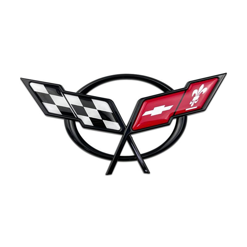 3D ABS Car Emblem For Chevrolet Corvette C5 C6 C7 C8 Rear Trunk Front Hood Sticker Replacement Badge Exterior Decoration