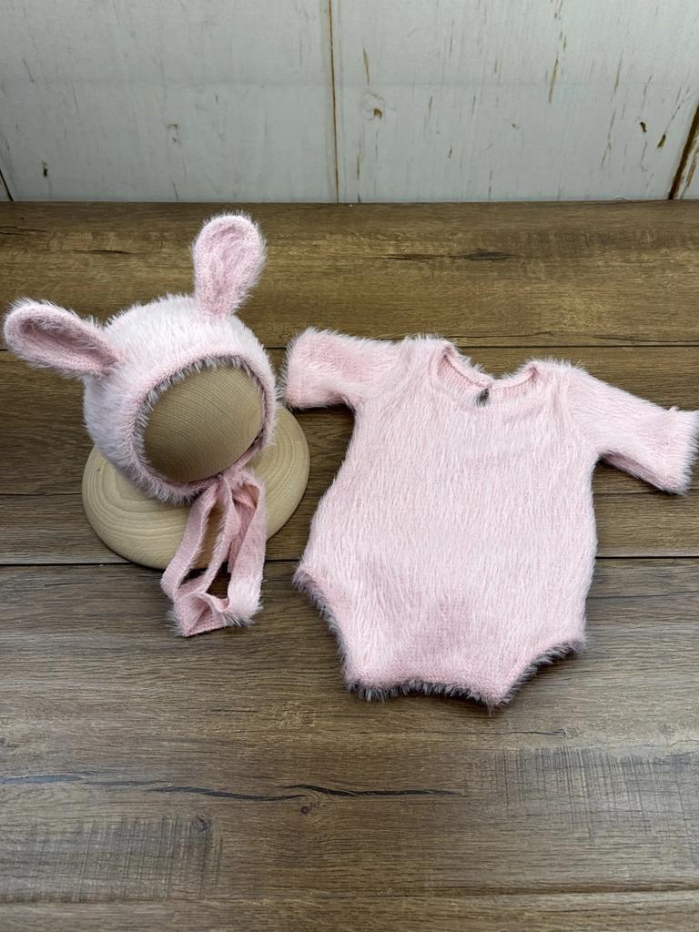 Newborn Photography Props Knitted Outfit Rabbit Doll Baby Cosplay Glasses Baby Photoshoot Props Accessories Photoshoot Outfit