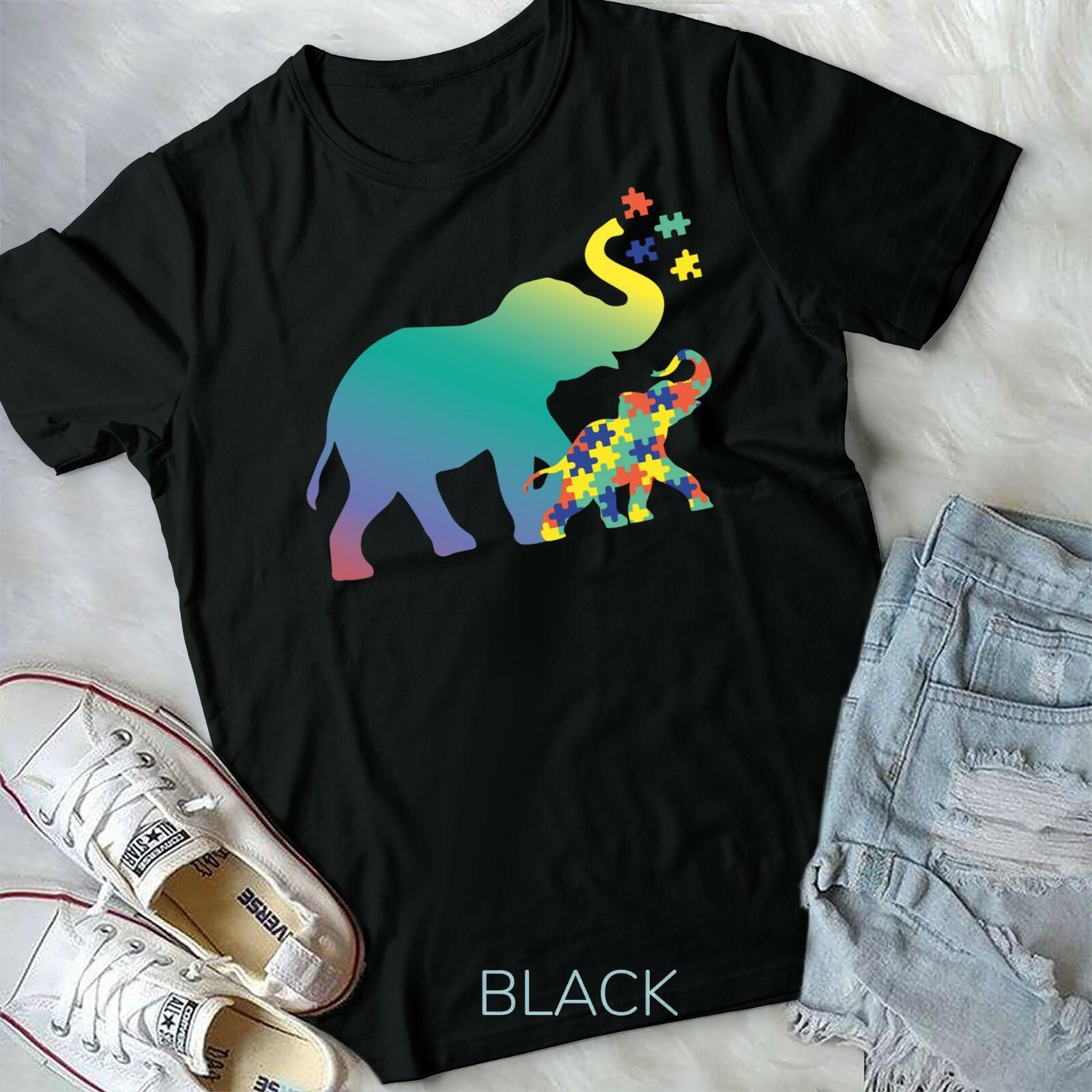 Autism Mom Gift Design Autism Awareness Elephant Unisex Youth T-shirt XL