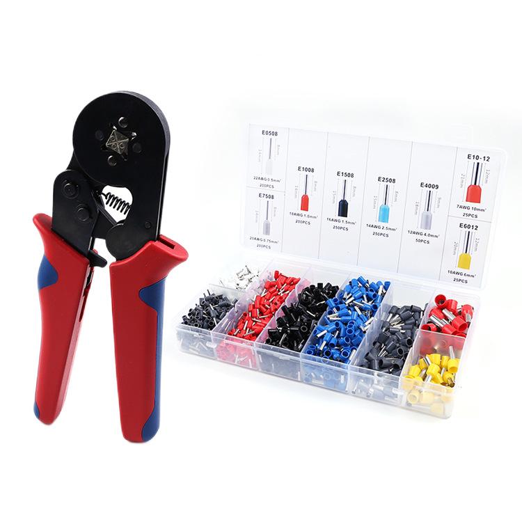 Boxed Set: European Terminal Tool Pliers HSC8 6-4 for Tube and Needle Wiring Terminals