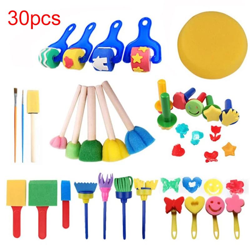 Sponge Brush Kit Children Drawing Toys Kid DIY Graffiti Tools Early Education Toys Parent-child Interaction Brain-boosting TMZ