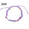 Gift for Friends And Party Favors Handmade Braided Bracelet Women, Bohemian Woven Wrist Rope Casual Minimalist Hand with Colorful Rice Beads,