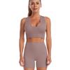 Women's Cross-Border Yoga Suit: Shockproof Sports Bra, Sexy Deep U Vest, and Fitness Running Shorts Set