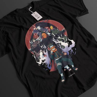 Naruto Shirt Obito T-Shirt Sasuke T-Shirt Kakashi Rin Anime Minato Unisex T-Shirt