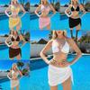Classic Nylon Bikini Set For Women With Pure Color Design For Swimming And Water Sports