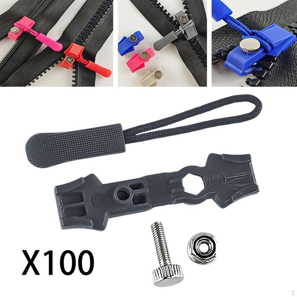 200 Pieces Jacket Zippers Zipper Repair Kit Backpack Replacement Pulls Zip Heads Reusable