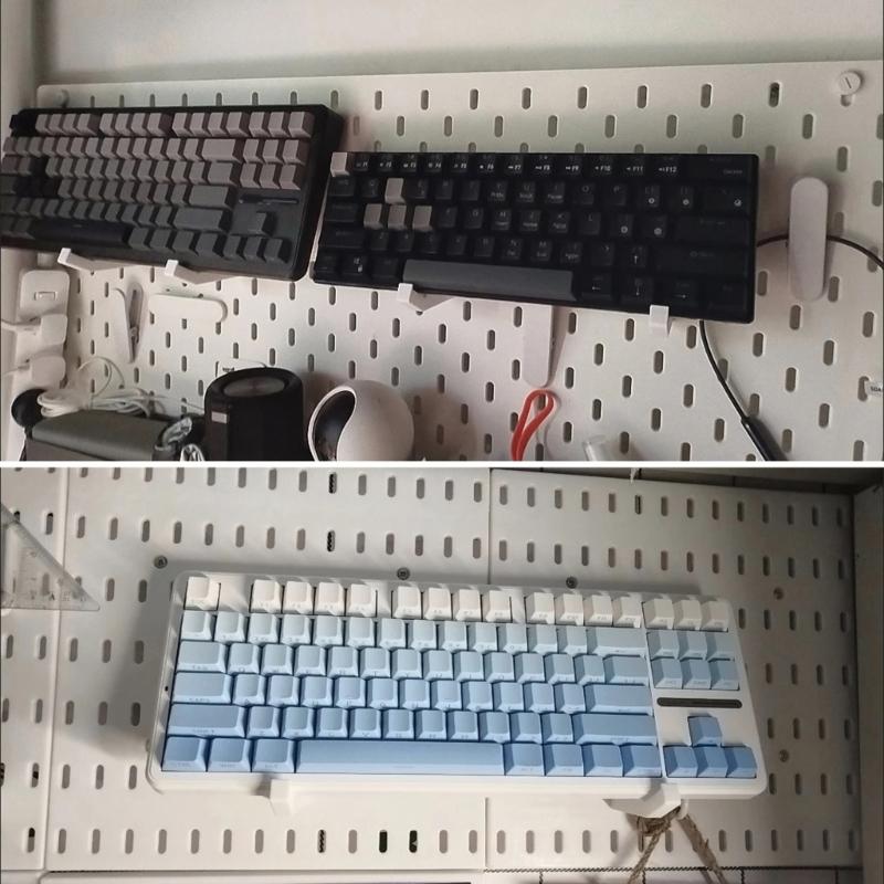 40mm Pegboard Keyboards and Controller Hook Holder Stand for Efficient Space Utilization In Home Office or Gaming Room