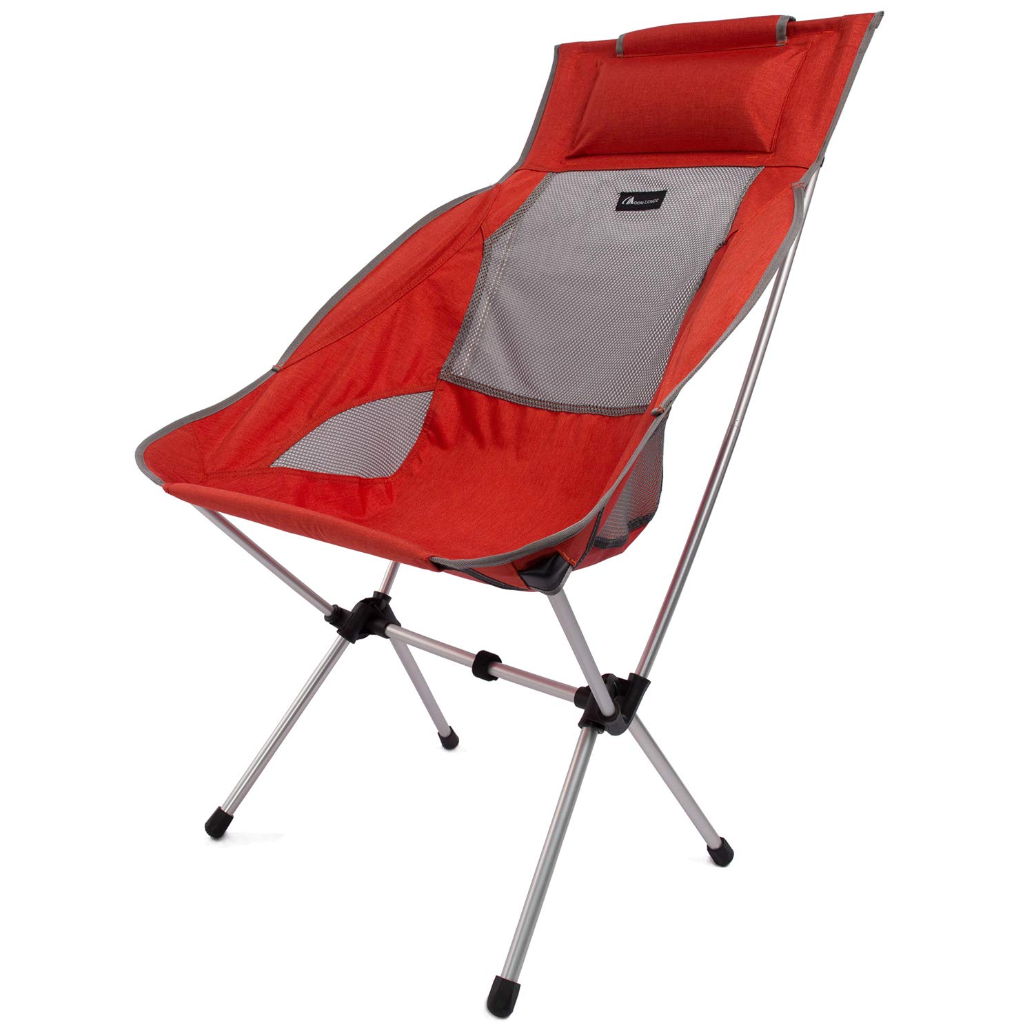 

MOON LENCE Outdoor Camping Chair with Backrest, Compact, Ultra-Lightweight, Foldable, with Storage Bag, Easy to Carry, 180kg Weight Capacity (Red)